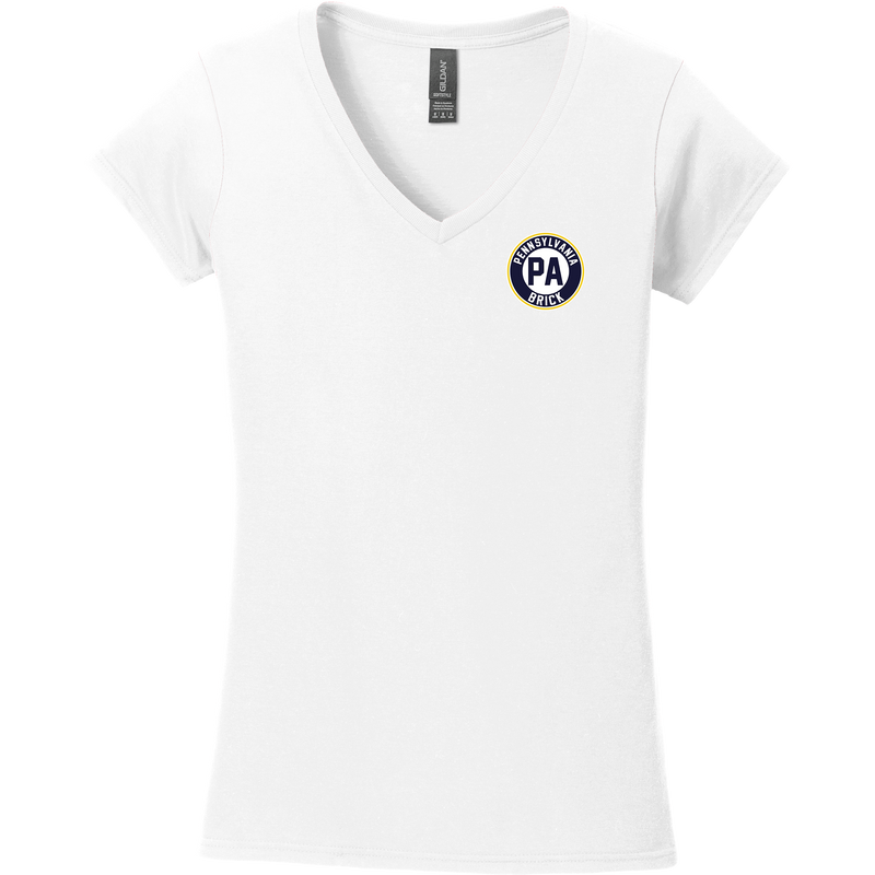 PA Brick Softstyle Ladies Fit V-Neck T-Shirt