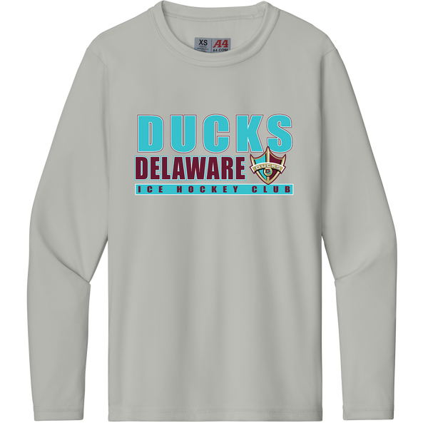 Delaware Ducks Youth Cooling Performance Long Sleeve Tee