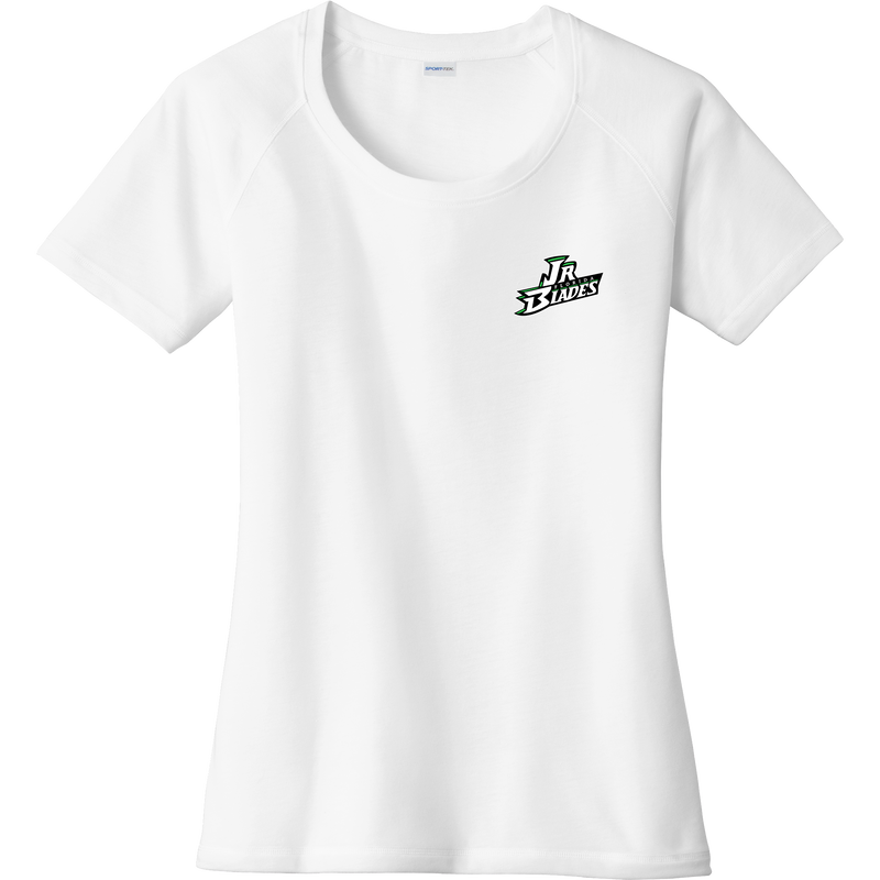 Junior Blades Ladies PosiCharge Tri-Blend Wicking Scoop Neck Raglan Tee