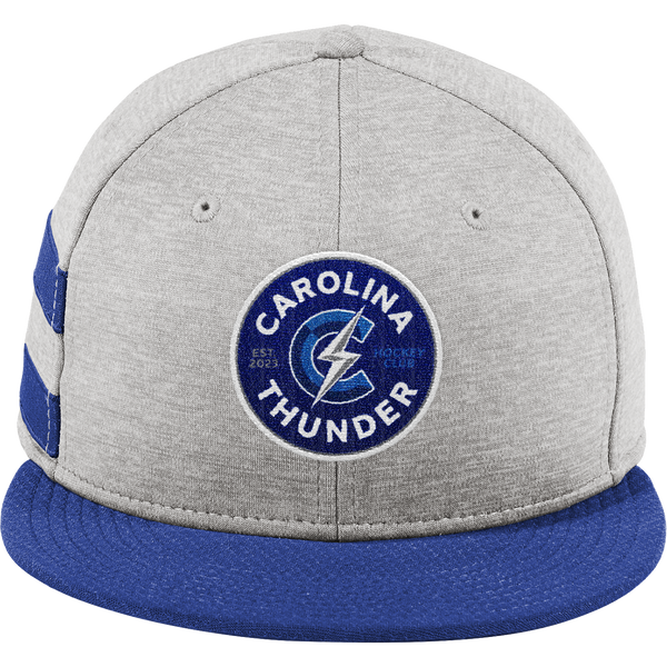 Carolina Thunder New Era Shadow Heather Striped Flat Bill Snapback Cap