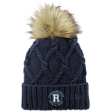 Randolph Girls Hockey New Era Faux Fur Pom Beanie