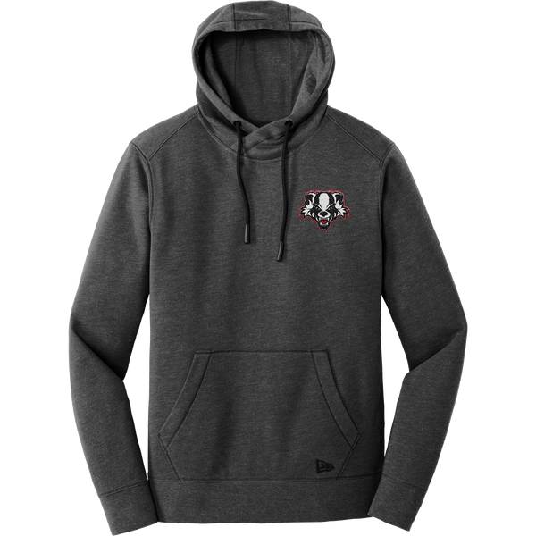 Scary Badgers New Era Tri-Blend Fleece Pullover Hoodie