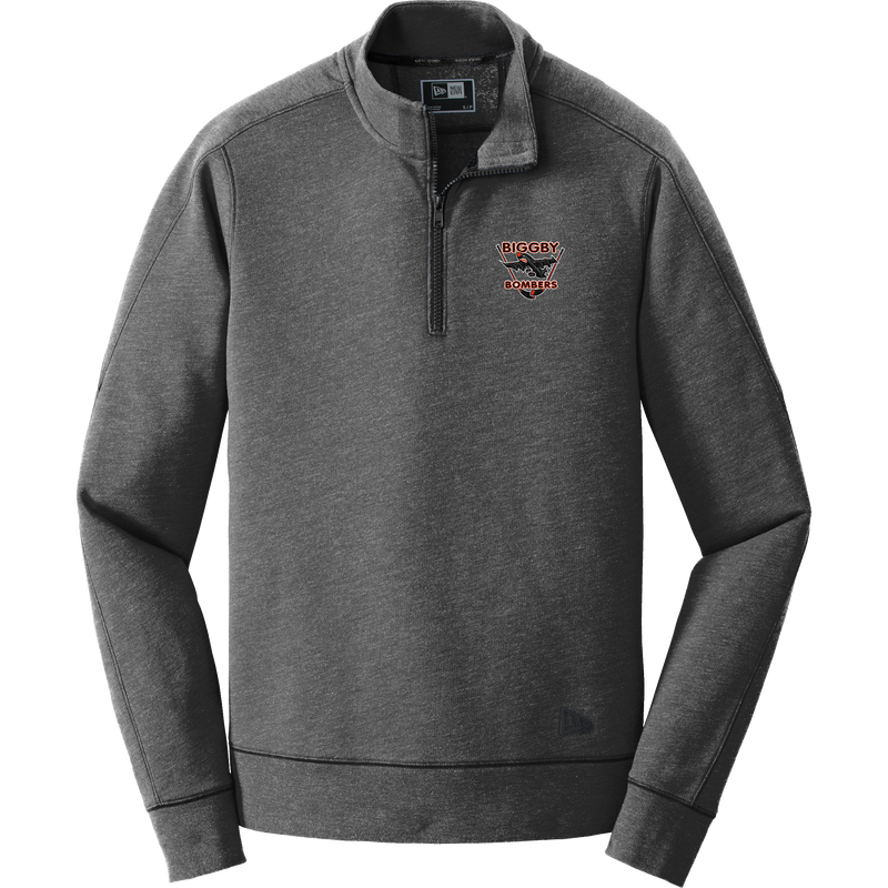 Biggby Bombers New Era Tri-Blend Fleece 1/4-Zip Pullover