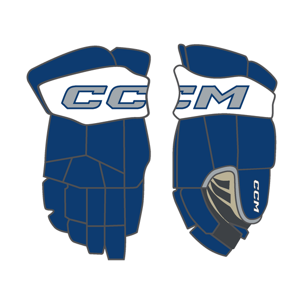 NJ Jets CCM 85C Custom Gloves Junior