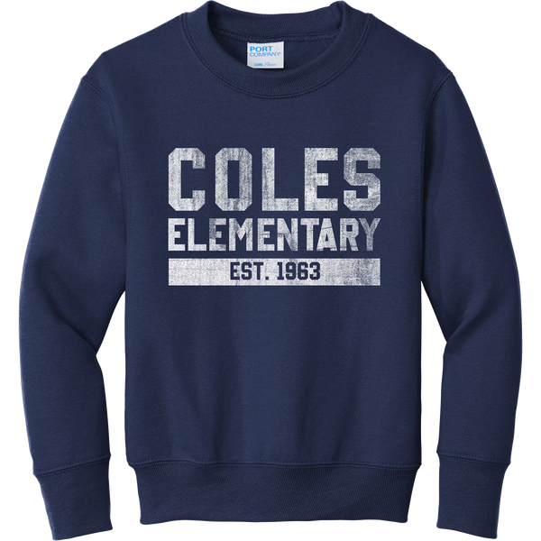 Coles Elementary Youth Distressed Crewneck Sweatshirt